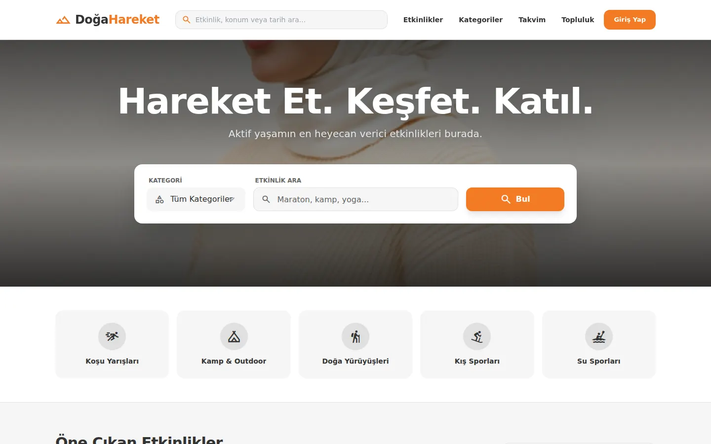 Bize Katıl — Spor ve Doğa Etkinlikleri ekran görüntüsü