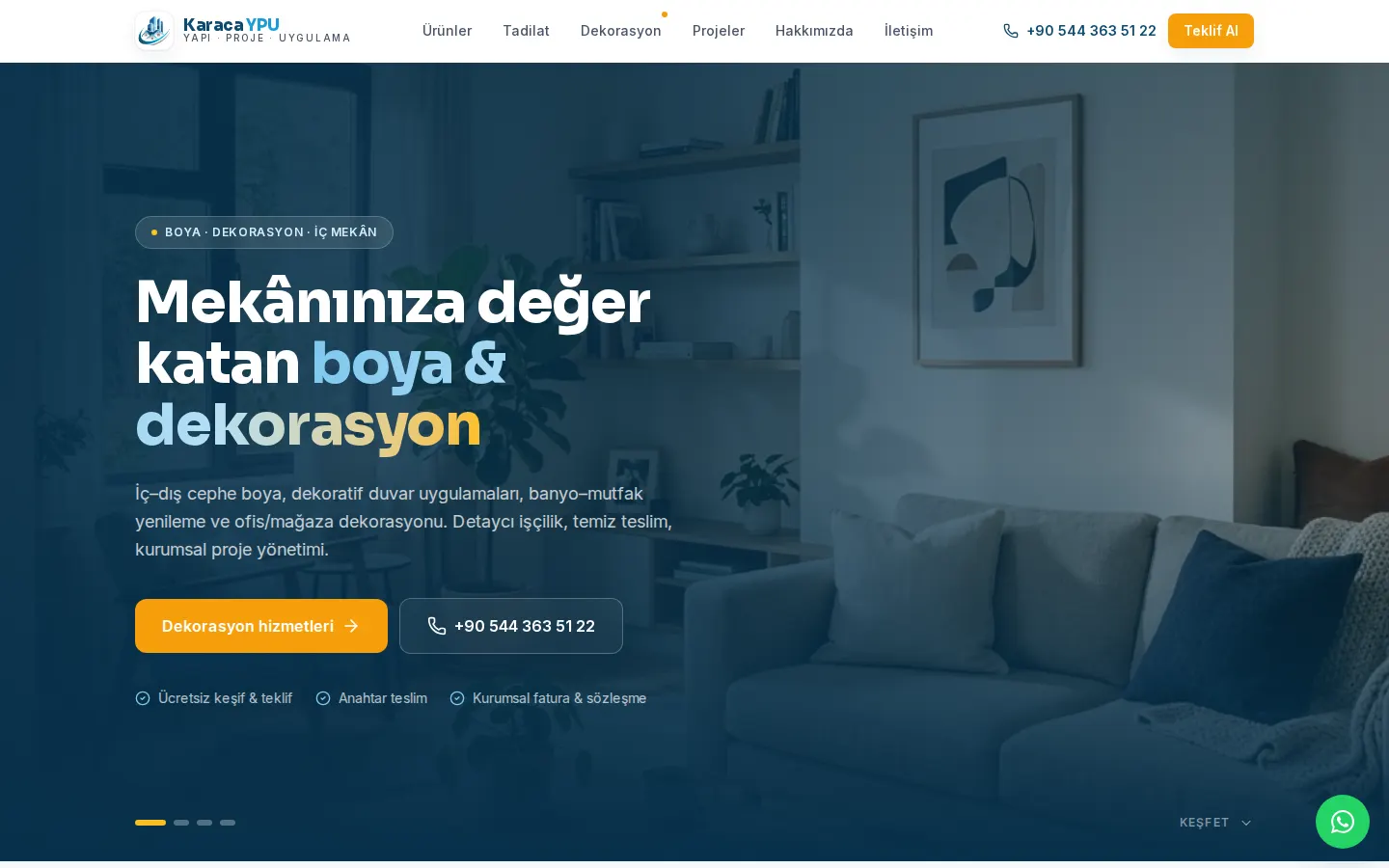 Karaca Yapı Dekorasyon ekran görüntüsü