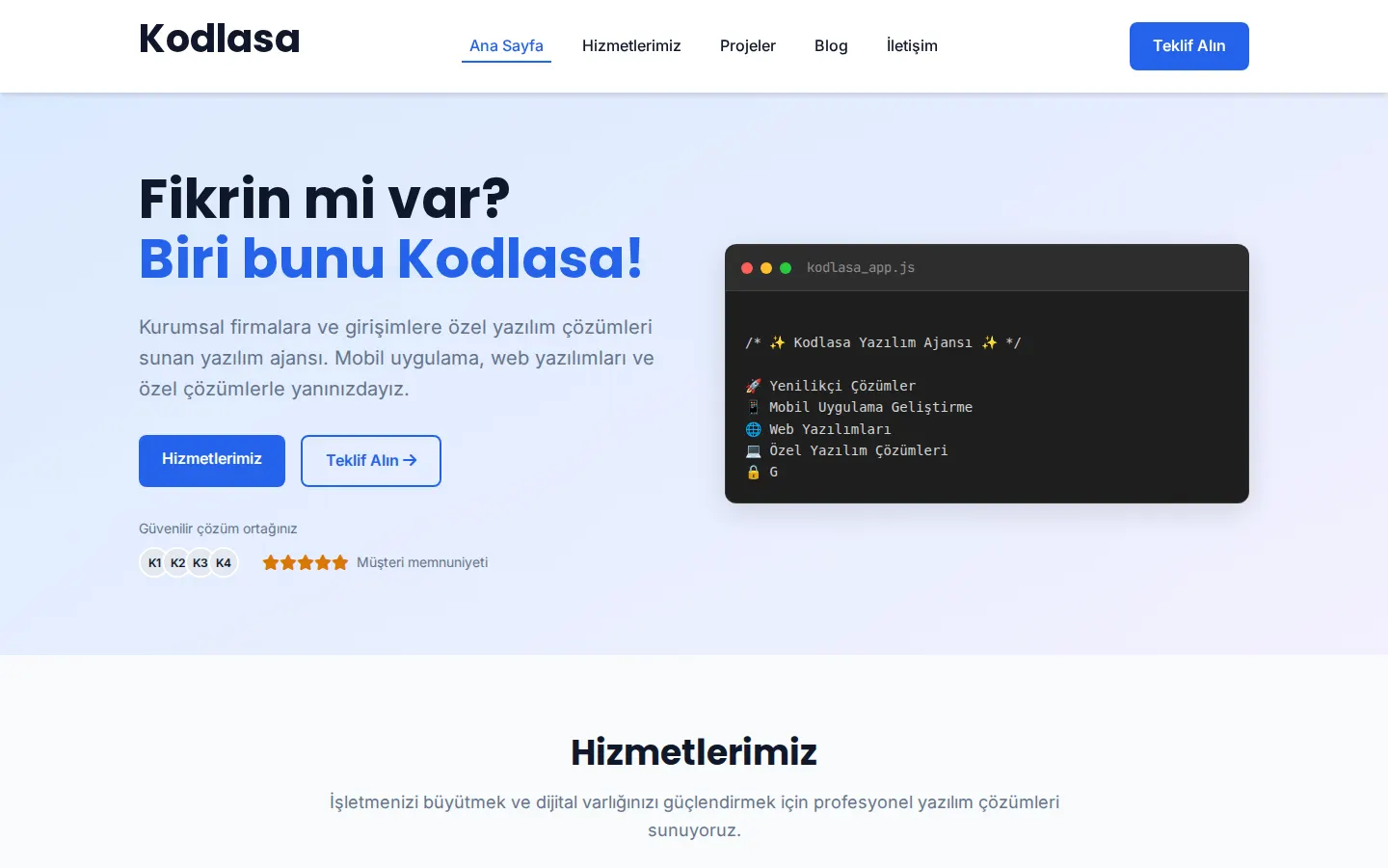 Kodlasa ekran görüntüsü