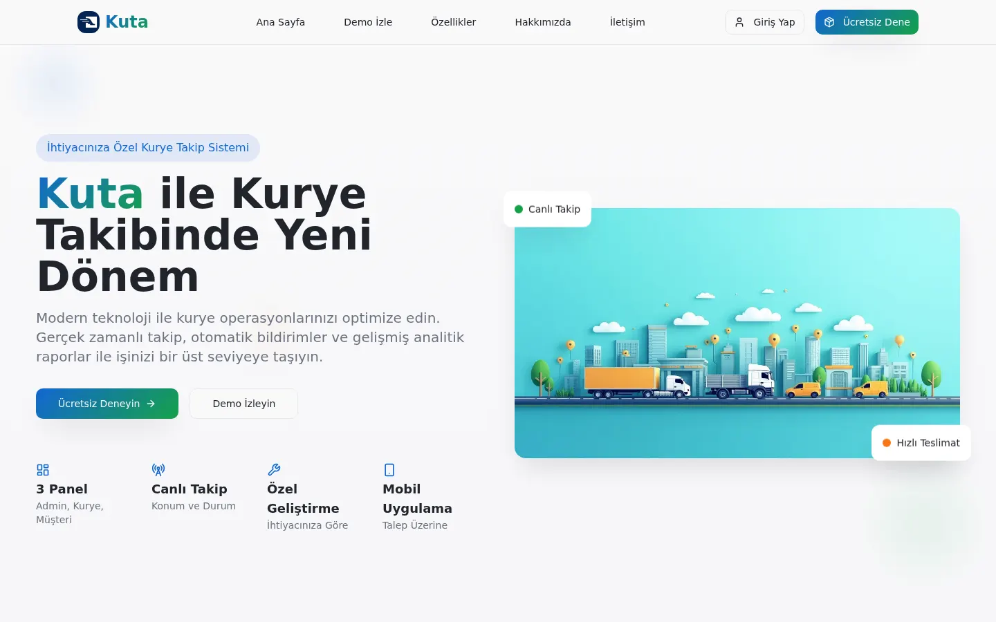 KUTA — Kargo & Kurye Takip Sistemi ekran görüntüsü