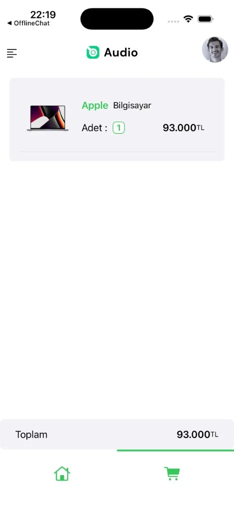 Audio — iOS E-Ticaret Uygulaması — ekran 3