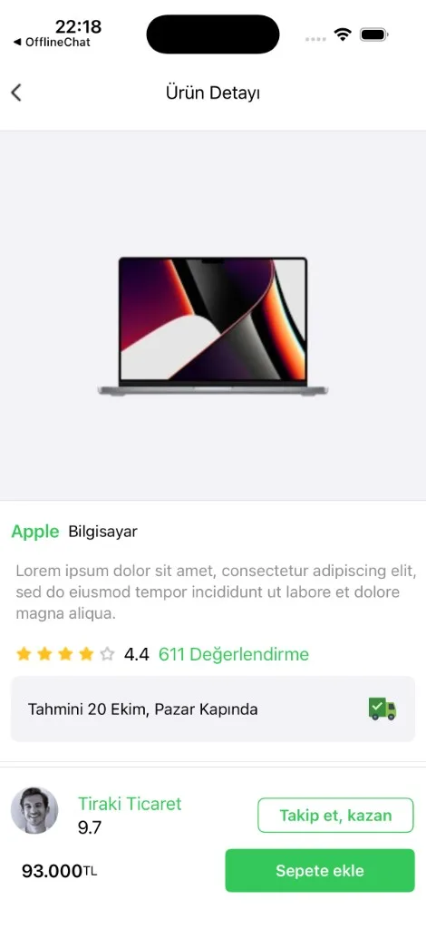 Audio — iOS E-Ticaret Uygulaması — ekran 2