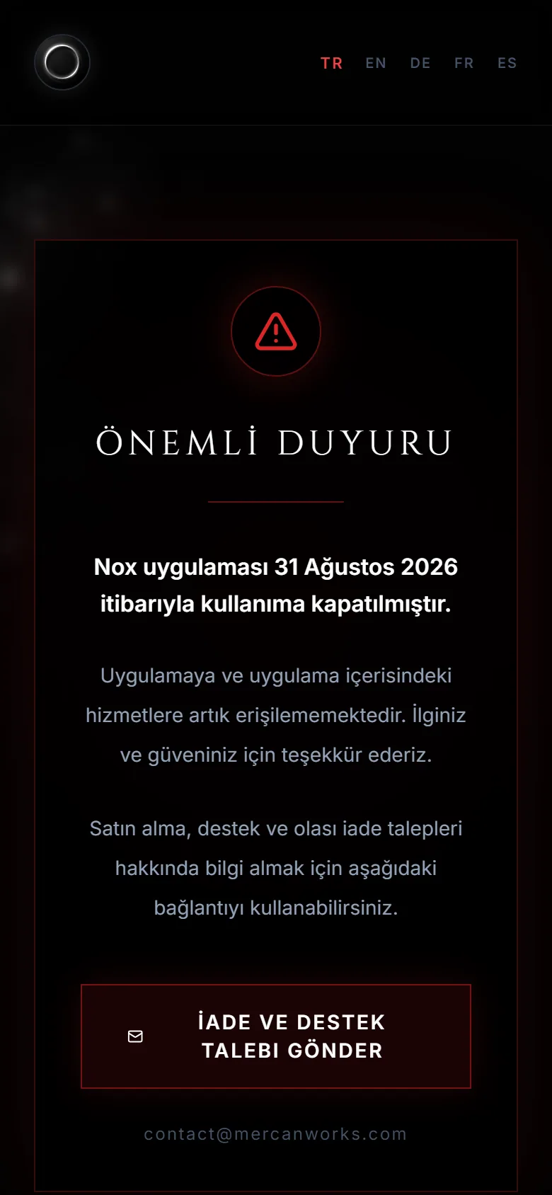 Gölge Galaksisi — Futbol Takip uygulama ekranı