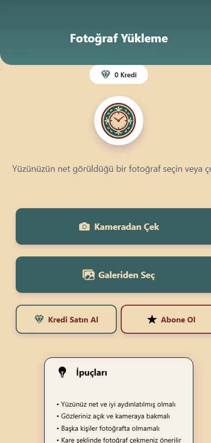 HistoricMe — Tarihî Portre uygulama ekranı