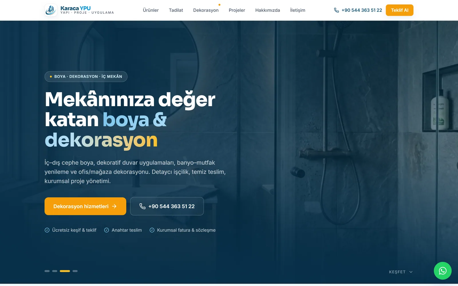 Karaca Yapı Dekorasyon — ekran 1