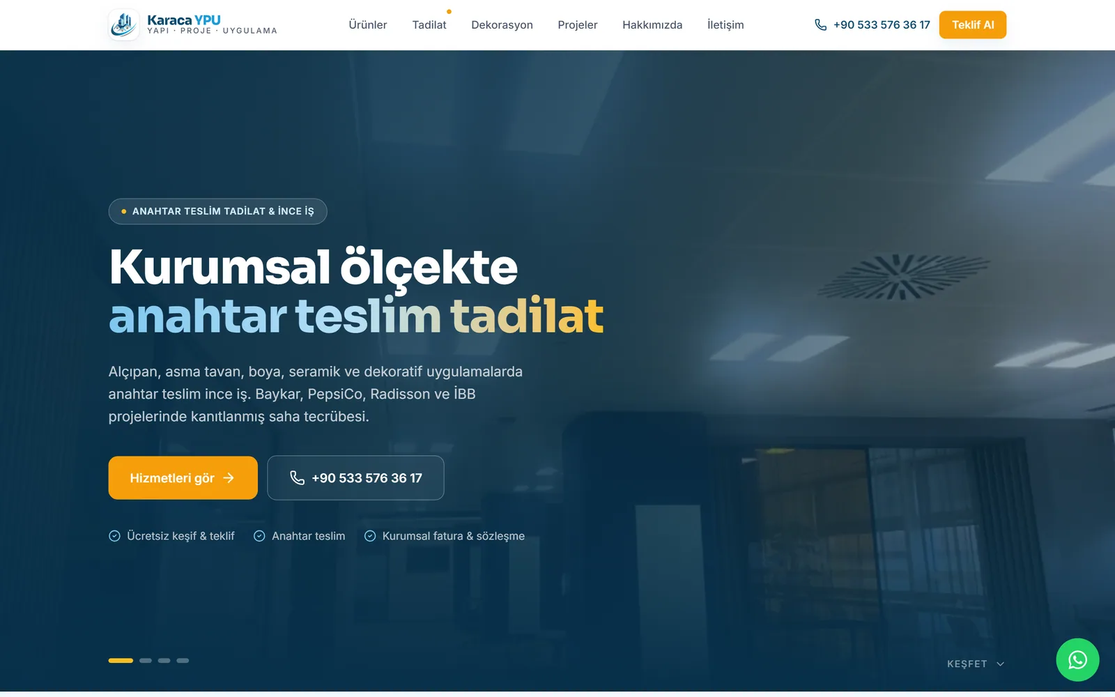 Karaca Yapı Tadilat — ekran 1